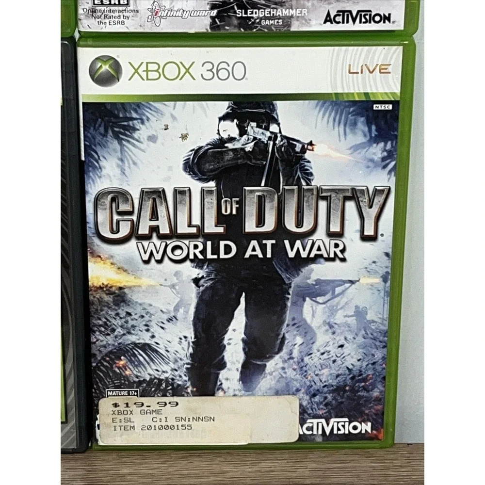 Call of Duty Xbox 360 Lot Of 4 Black Ops 1 Call Of Duty 3 World At War MW3 Set